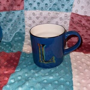 Blue mug Monogram 'L' Coffee Mug - Gloss Finish